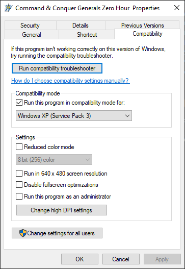Change compatibility Mode